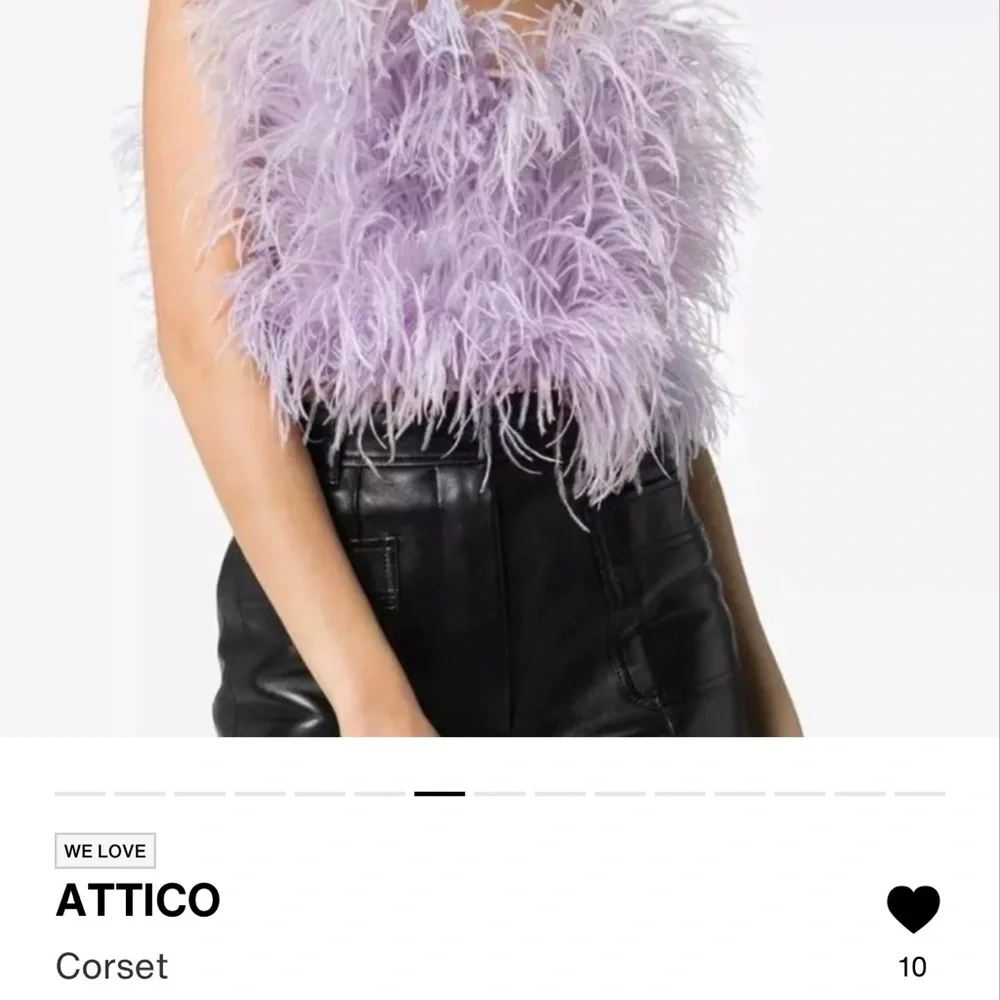 The Attico Lavender ostrich feather corset - Picture 6 of 6